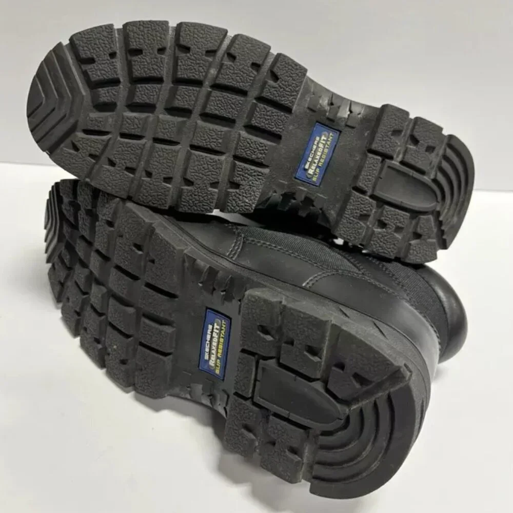 Skechers Men’s Wascana, Black Waterproof Lace-Up Boots, Size 7.5 M